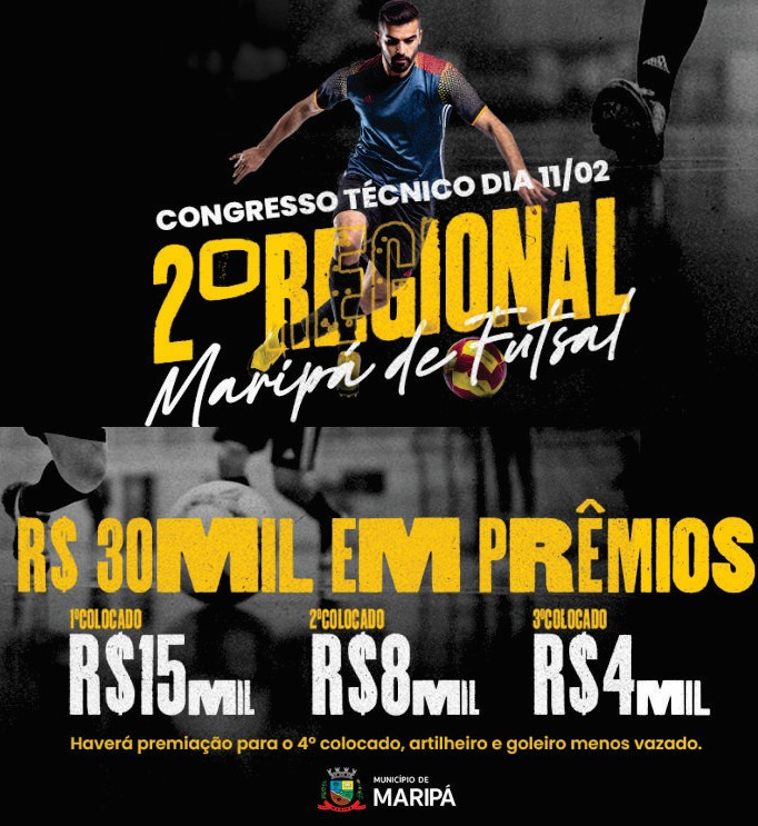 Inscrições abertas para o 2º Regional Maripá de Futsal, com R$ 30 mil em prêmios
